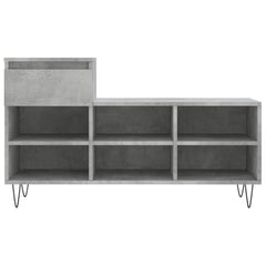 vidaXL Shoe Cabinet Concrete Grey 102x36x60 cm Engineered Wood 5