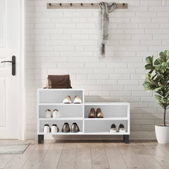 vidaXL Shoe Cabinet White 102x36x60 cm Engineered Wood 1