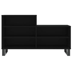 vidaXL Shoe Cabinet Black 102x36x60 cm Engineered Wood 4