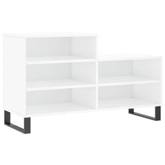 vidaXL Shoe Cabinet High Gloss White 102x36x60 cm Engineered Wood 2