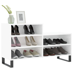 vidaXL Shoe Cabinet High Gloss White 102x36x60 cm Engineered Wood 3