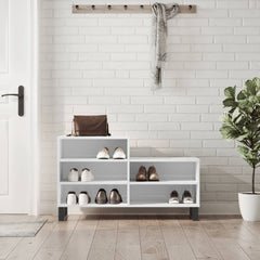 vidaXL Shoe Cabinet High Gloss White 102x36x60 cm Engineered Wood 1