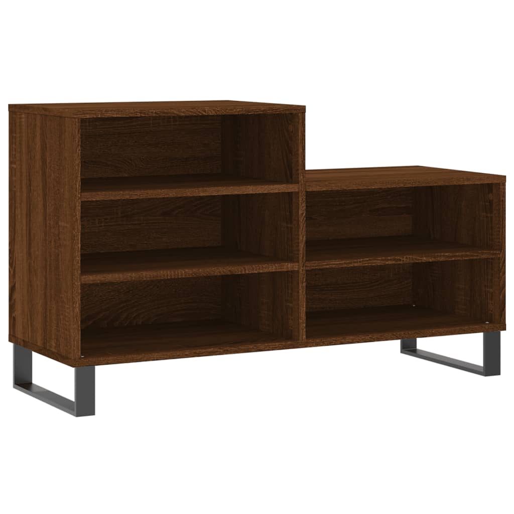 vidaXL Shoe Cabinet Brown Oak 102x36x60 cm Engineered Wood 2