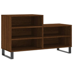 vidaXL Shoe Cabinet Brown Oak 102x36x60 cm Engineered Wood 2