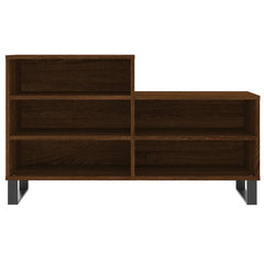 vidaXL Shoe Cabinet Brown Oak 102x36x60 cm Engineered Wood 4