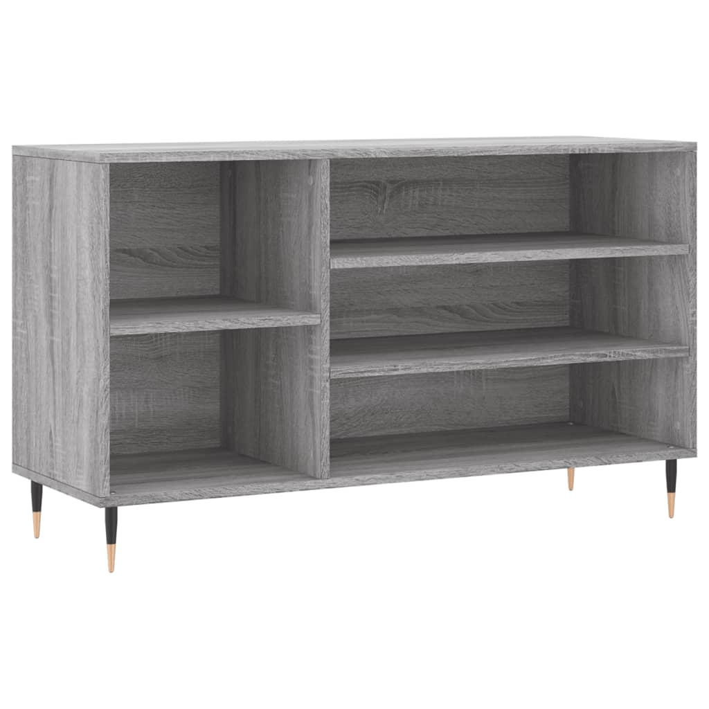 vidaXL Shoe Cabinet Grey Sonoma 102x36x60 cm Engineered Wood 2
