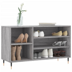 vidaXL Shoe Cabinet Grey Sonoma 102x36x60 cm Engineered Wood 3