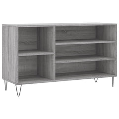 vidaXL Shoe Cabinet Grey Sonoma 102x36x60 cm Engineered Wood 2