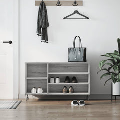 vidaXL Shoe Cabinet Grey Sonoma 102x36x60 cm Engineered Wood 1