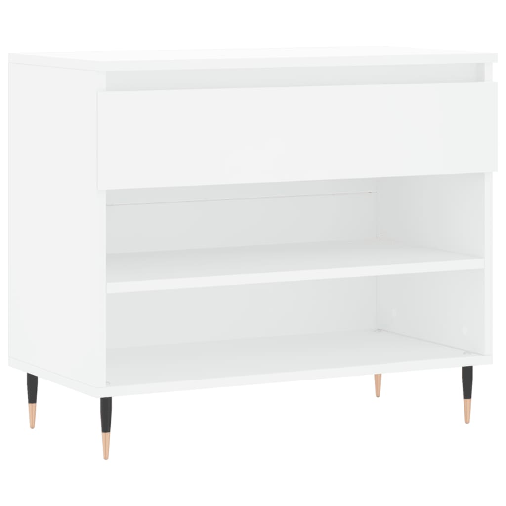 vidaXL Shoe Cabinet White 70x36x60 cm Engineered Wood 2