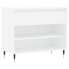vidaXL Shoe Cabinet White 70x36x60 cm Engineered Wood 2