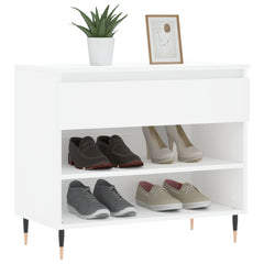 vidaXL Shoe Cabinet White 70x36x60 cm Engineered Wood 3