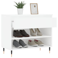 vidaXL Shoe Cabinet White 70x36x60 cm Engineered Wood 4