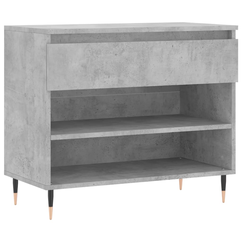 vidaXL Shoe Cabinet Concrete Grey 70x36x60 cm Engineered Wood 2
