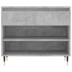 vidaXL Shoe Cabinet Concrete Grey 70x36x60 cm Engineered Wood 6