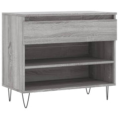 vidaXL Shoe Cabinet Grey Sonoma 70x36x60 cm Engineered Wood 2