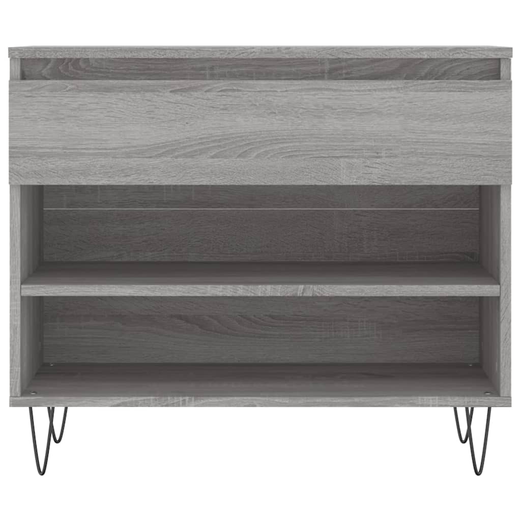 vidaXL Shoe Cabinet Grey Sonoma 70x36x60 cm Engineered Wood 5