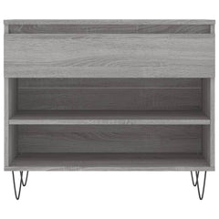 vidaXL Shoe Cabinet Grey Sonoma 70x36x60 cm Engineered Wood 5
