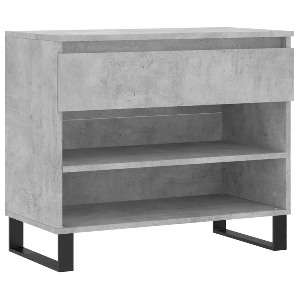 vidaXL Shoe Cabinet Concrete Grey 70x36x60 cm Engineered Wood 2