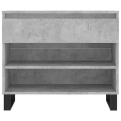 vidaXL Shoe Cabinet Concrete Grey 70x36x60 cm Engineered Wood 5