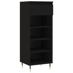 vidaXL Shoe Cabinet Black 40x36x105 cm Engineered Wood 2