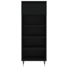 vidaXL Shoe Cabinet Black 40x36x105 cm Engineered Wood 5