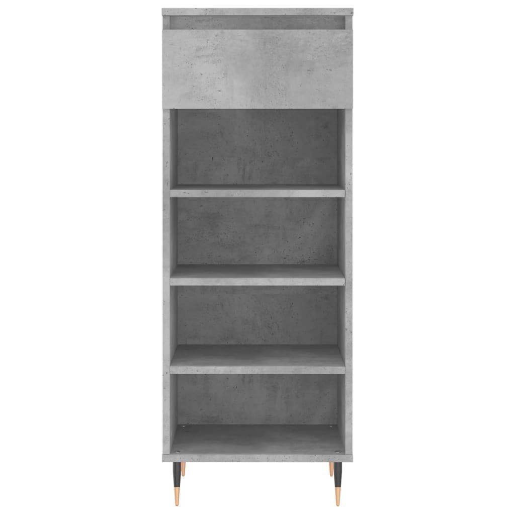 vidaXL Shoe Cabinet Concrete Grey 40x36x105 cm Engineered Wood 5