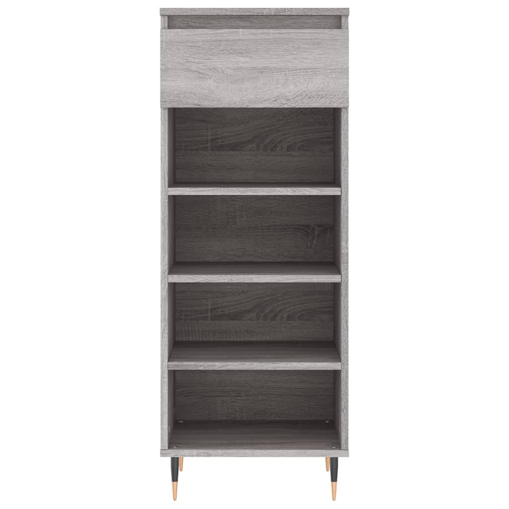 vidaXL Shoe Cabinet Grey Sonoma 40x36x105 cm Engineered Wood 5