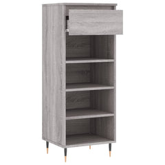 vidaXL Shoe Cabinet Grey Sonoma 40x36x105 cm Engineered Wood 6