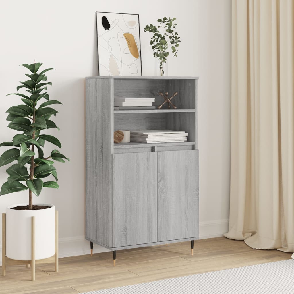vidaXL Highboard Grey Sonoma 60x36x110 cm Engineered Wood 1
