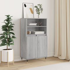vidaXL Highboard Grey Sonoma 60x36x110 cm Engineered Wood 1
