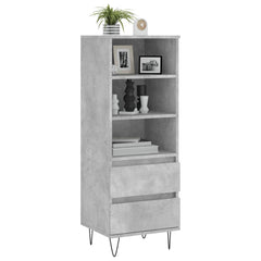 vidaXL Highboard Concrete Grey 40x36x110 cm Engineered Wood 3