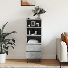 vidaXL Highboard Concrete Grey 40x36x110 cm Engineered Wood 1