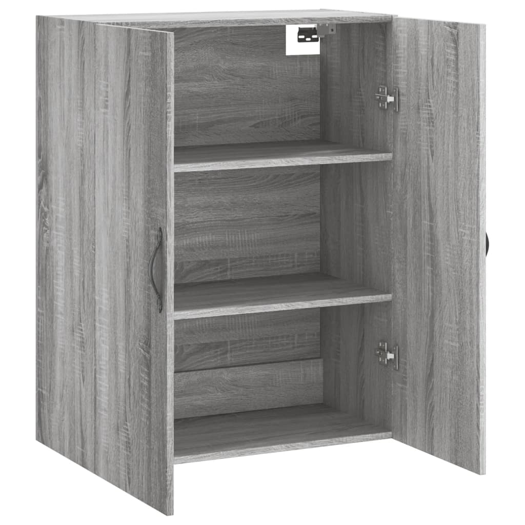 vidaXL Wall Mounted Cabinet Grey Sonoma 69.5x34x90 cm Engineered Wood 6