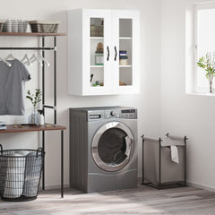 Wall Mounted Cabinet 69,5x34x90 cm Engineered Wood White