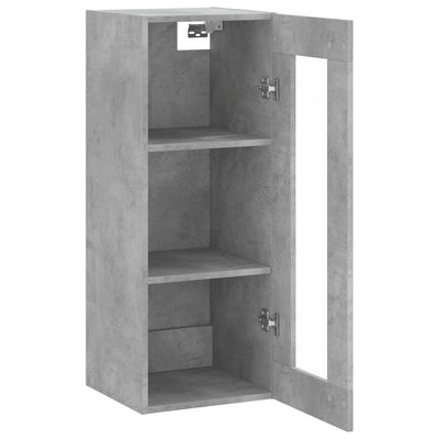 Wall Mounted Cabinet Concrete Grey 34.5x34x90 cm