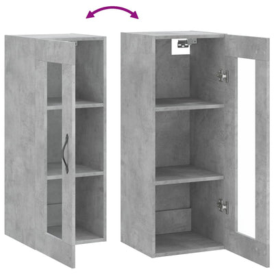 Wall Mounted Cabinet Concrete Grey 34.5x34x90 cm