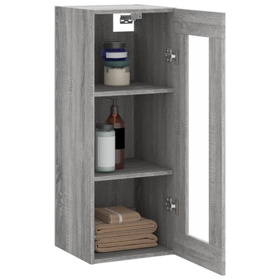 Wall Mounted Cabinet Grey Sonoma 34.5x34x90 cm