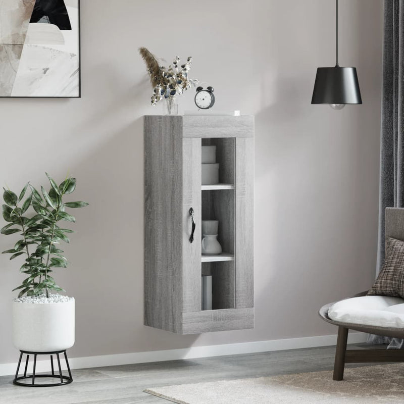 Wall Mounted Cabinet Grey Sonoma 34.5x34x90 cm