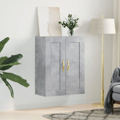 vidaXL Wall Mounted Cabinet Concrete Grey 69.5x34x90 cm Engineered Wood 3