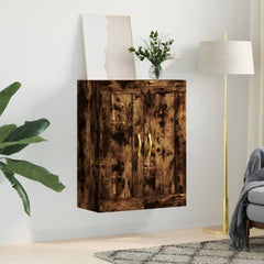 vidaXL Wall Mounted Cabinet Smoked Oak 69.5x34x90 cm Engineered Wood 3
