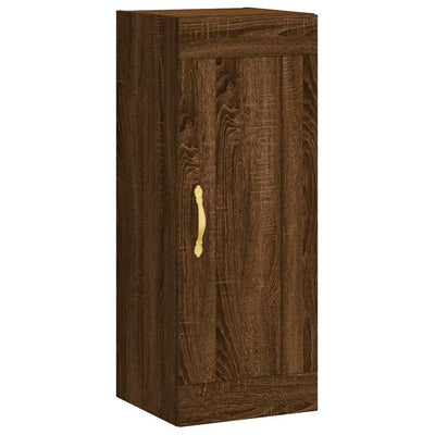 Wall Mounted Cabinet Brown Oak 34.5x34x90 cm Engineered Wood