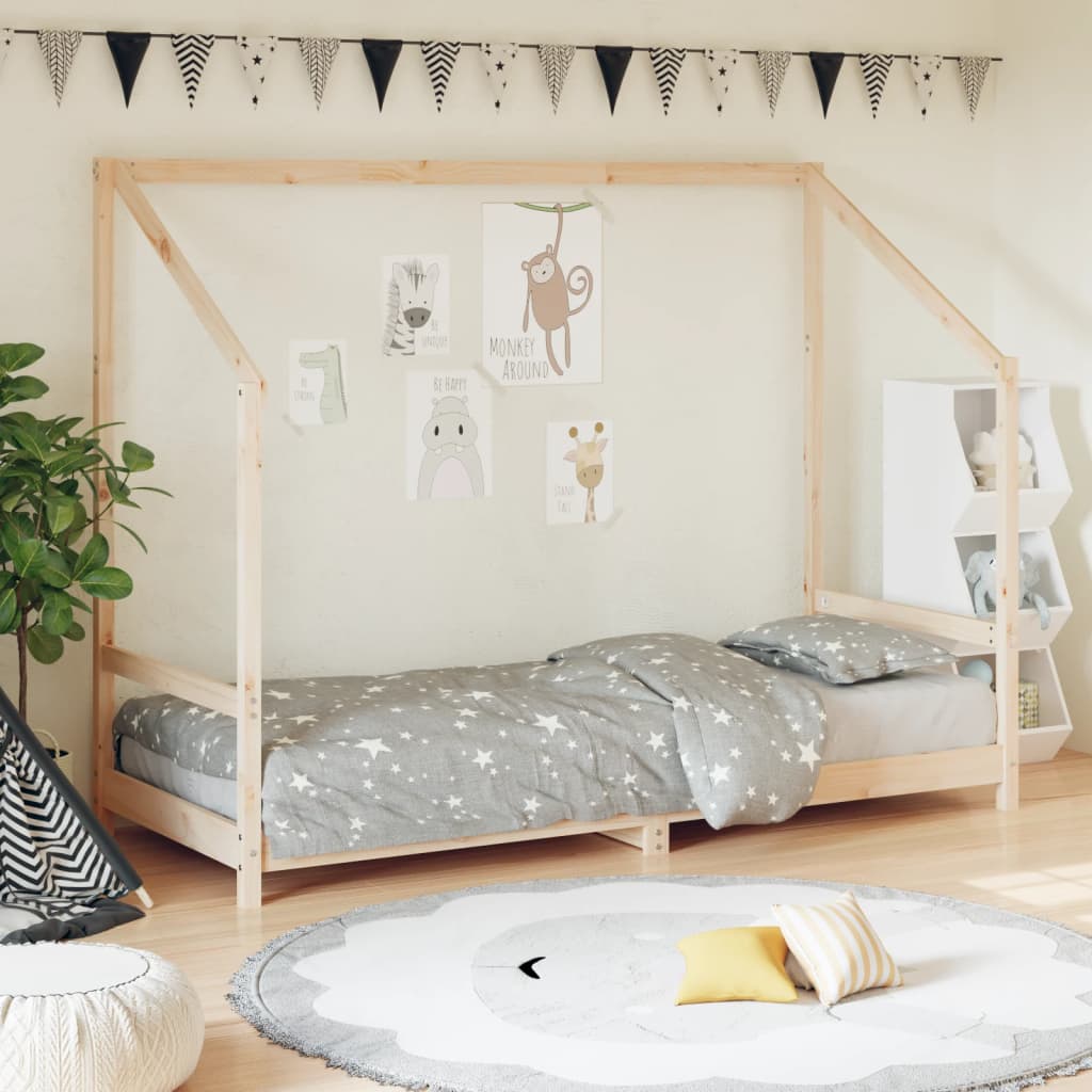 vidaXL Kids Bed Frame Solid Wood Pine