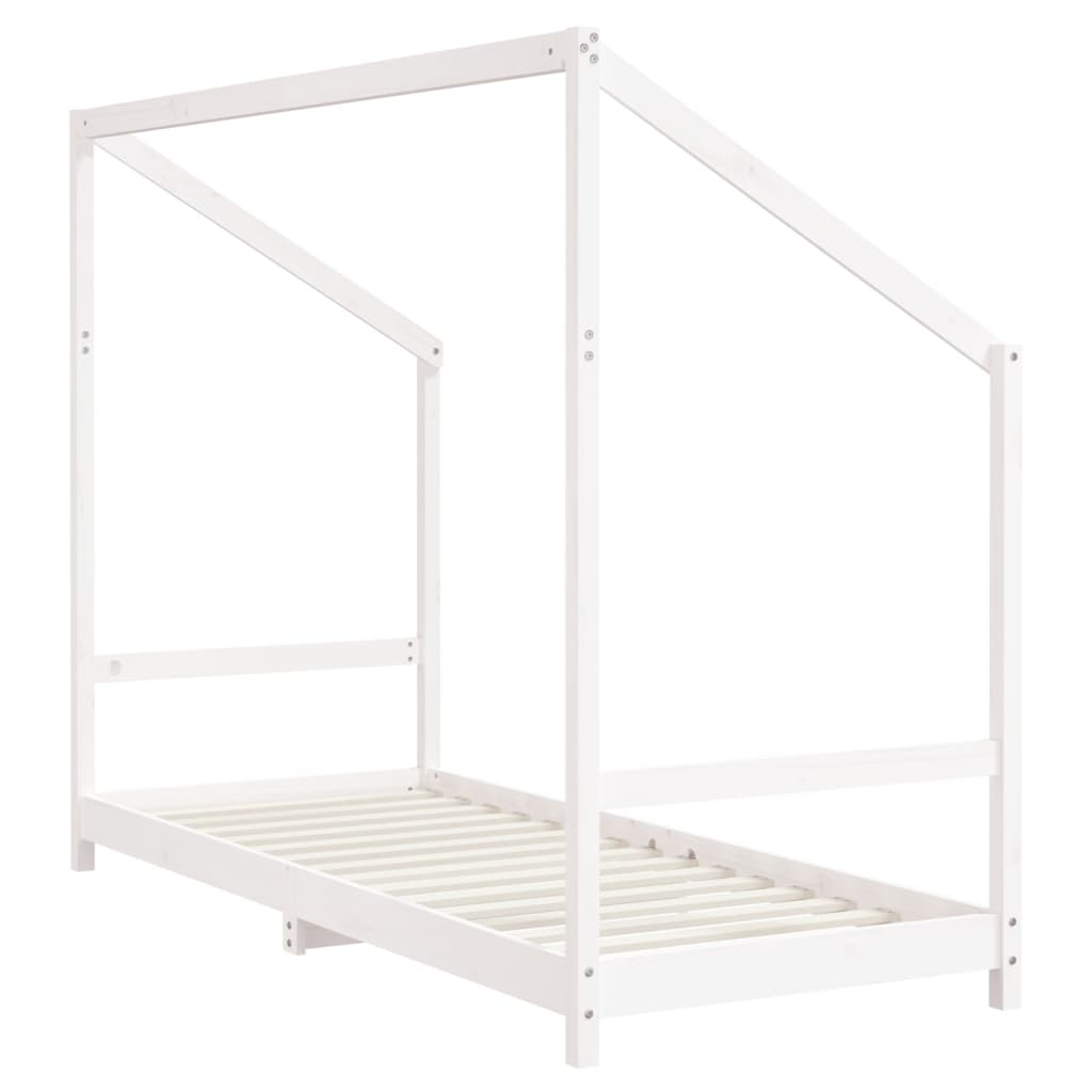 vidaXL Kids Bed Frame White 80x200 cm Solid Wood Pine 6