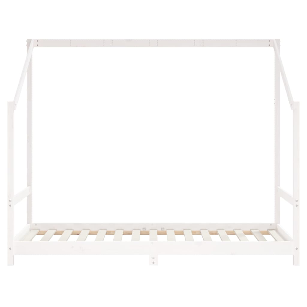 vidaXL Kids Bed Frame White 90x190 cm Solid Wood Pine 4