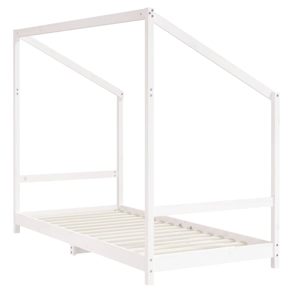 vidaXL Kids Bed Frame White 90x190 cm Solid Wood Pine 6
