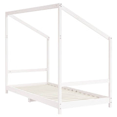 vidaXL Kids Bed Frame White 90x190 cm Solid Wood Pine 6
