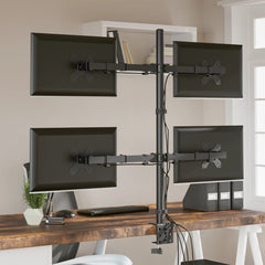 vidaXL Monitor Mount Black Steel VESA 75/100 mm 4