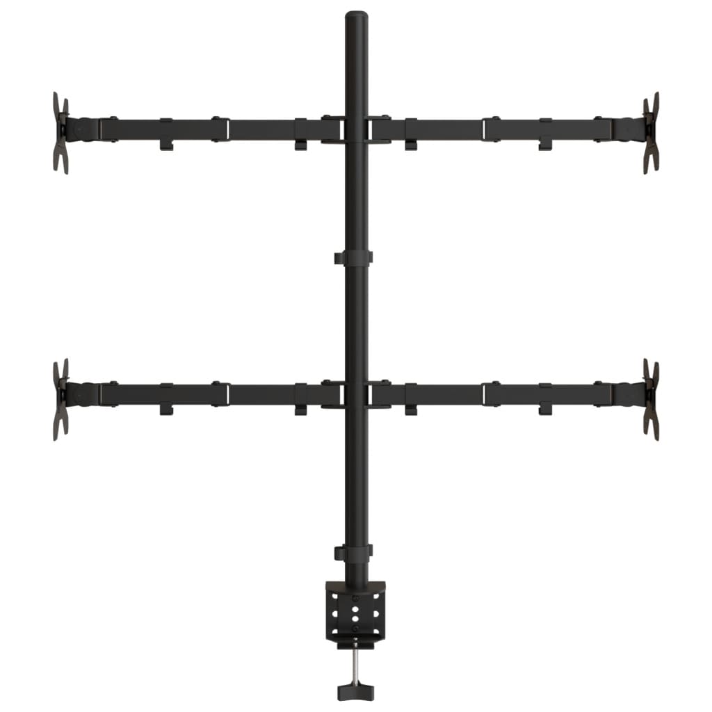 vidaXL Monitor Mount Black Steel VESA 75/100 mm 5
