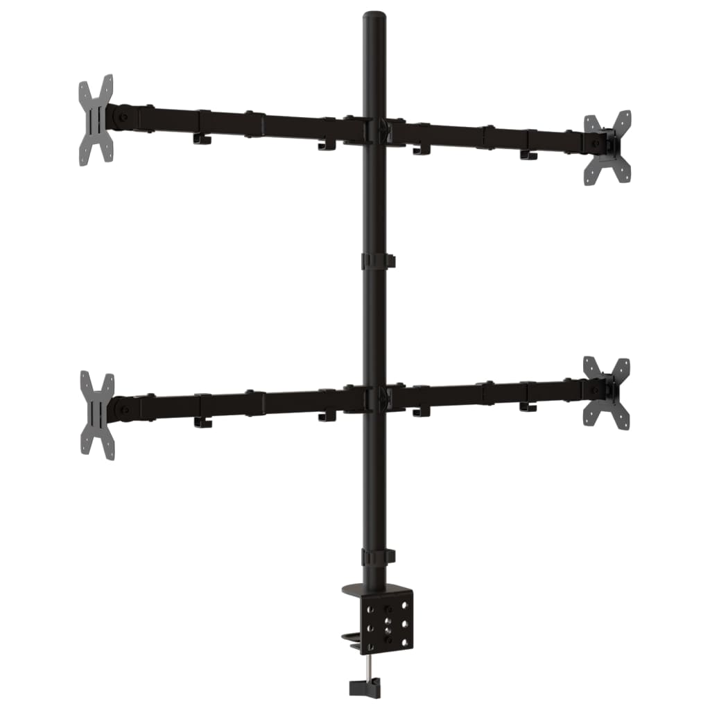 vidaXL Monitor Mount Black Steel VESA 75/100 mm 6